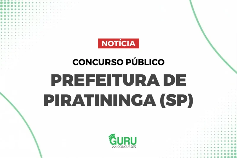 Noticia Concurso Prefeitura Piratininga SP