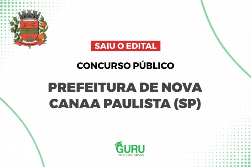 Concurso Prefeitura de Nova Canaã Paulista SP