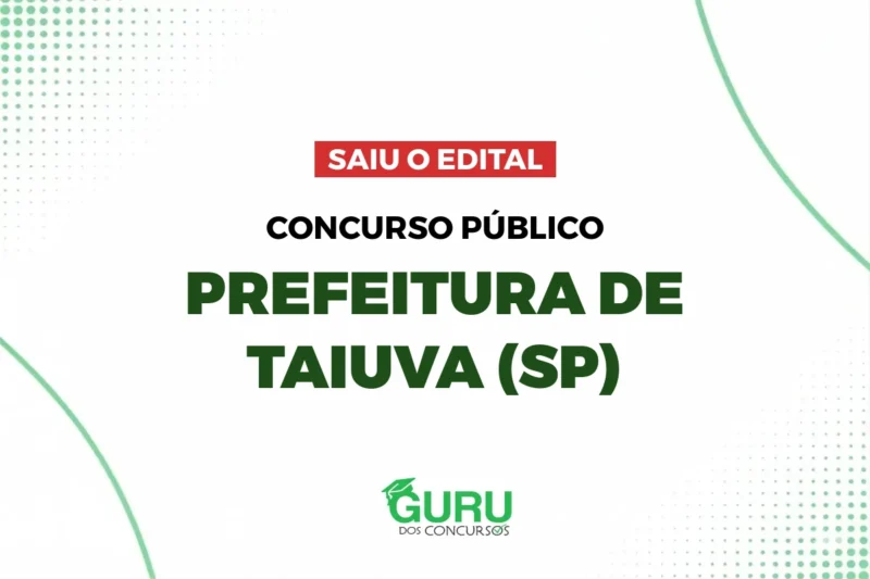 Concurso Prefeitura de Taiúva SP