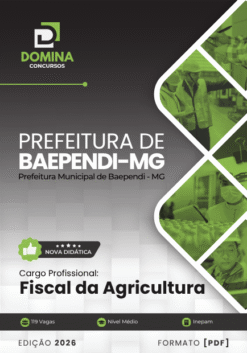 Fiscal da Agricultura Prefeitura Baependi MG | Apostila 2026