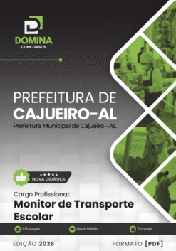 Monitor de Transporte Escolar Cajueiro AL | Apostila 2026