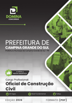 Oficial de Construção Civil Campina Grande do Sul PR | Apostila 2026