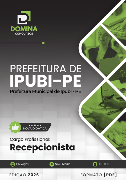 Recepcionista Ipubi PE | Apostila 2026 1 Recepcionista Ipubi PE | Apostila 2026