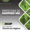 Técnico em Higiene Dental Prefeitura Baependi MG | Apostila 2026