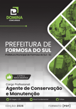 Agente de Conservação e Manutenção Formosa do Sul SC | Apostila 2026