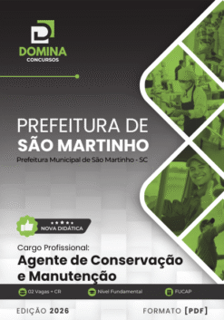 Agente de Conservação e Manutenção São Martinho SC | Apostila 2026