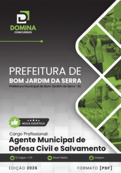 Agente Municipal de Defesa Civil Bom Jardim da Serra SC | Apostila 2026