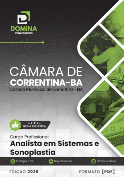 Analista em Sistemas e Sonoplastia Câmara Correntina BA | Apostila 2026