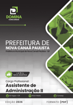 Assistente de Administração Nova Canaã Paulista SP | Apostila 2026