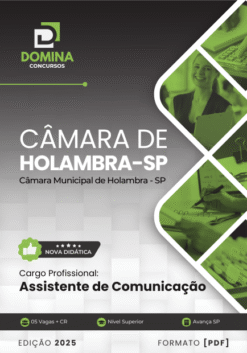 Assistente de Comunicação Câmara Holambra SP | Apostila 2026