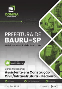 Assistente em Construção Civil e Infraestrutura Bauru SP | Apostila 2026
