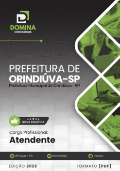 Atendente Orindiúva SP | Apostila 2026