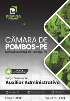 Auxiliar Administrativo Câmara Pombos PE | Apostila 2026