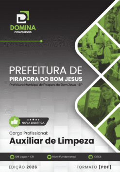 Auxiliar de Limpeza Pirapora do Bom Jesus SP | Apostila 2026