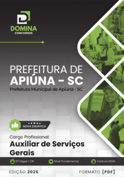 Auxiliar de Serviços Gerais Apiúna SC | Apostila 2026