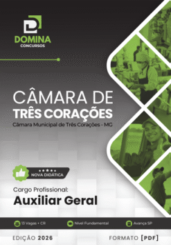 Auxiliar Geral Câmara Três Corações MG | Apostila 2026