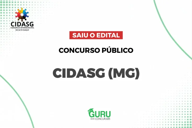 CIDASG MG: Edital Publicado! Vagas com salários de R$ 5.000 + CR. Confira!