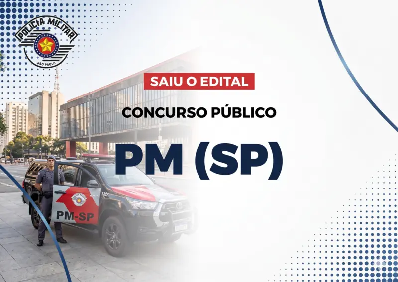 Concurso PM-SP Cadete: Edital Aberto! Nível Médio e R$ 5,4 mil