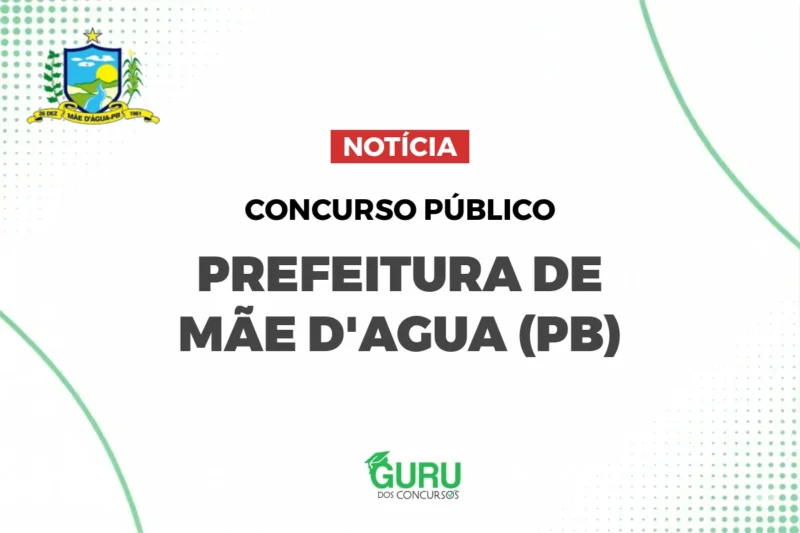 Concurso Prefeitura de Mãe D'Água (PB)
