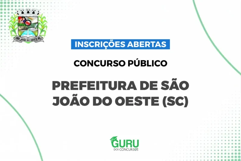 Concurso Prefeitura de São João do Oeste (SC)