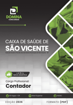 Contador Caixa de Saúde de São Vicente SP | Apostila 2026