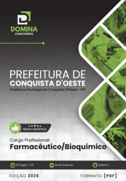Farmacêutico e Bioquímico Conquista D’Oeste MT | Apostila 2026