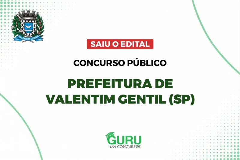 Notícia sobre o Concurso Prefeitura Valentim Gentil SP 2026