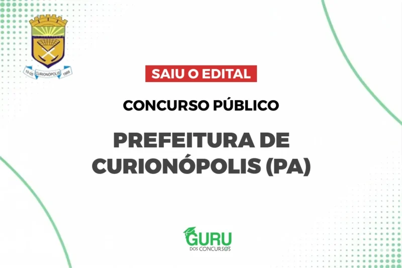 Noticia sobre o Concurso Curionópolis (PA 2026
