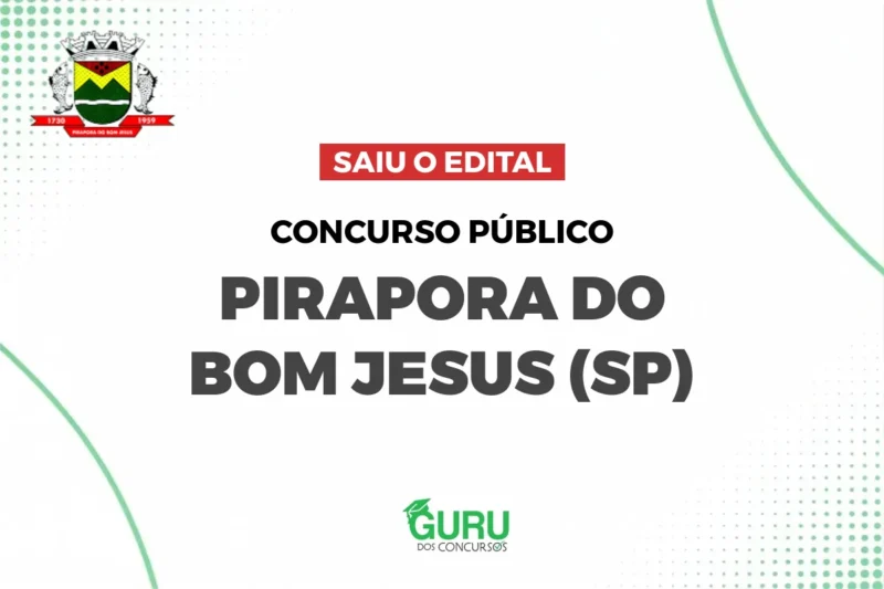 Concurso Prefeitura de Pirapora do Bom Jesus SP
