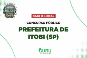 Concurso Prefeitura de Itobi: Salários até R$ 5 mil! Veja o edital