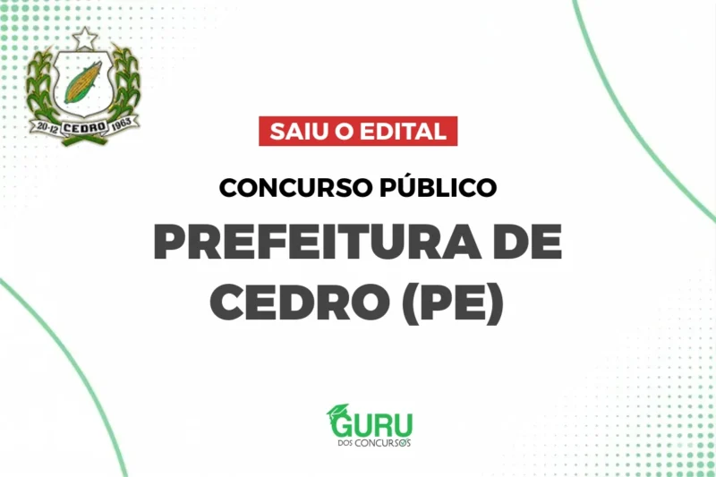 Concurso Prefeitura de Cedro PE