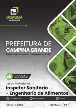 Inspetor Sanitário Engenheiro de Alimentos Campina Grande PB | Apostila 2026