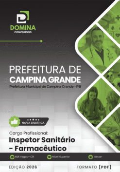 Inspetor Sanitário Farmacêutico Campina Grande PB | Apostila 2026