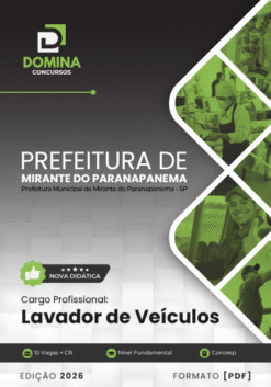 Lavador de Veículos Mirante do Paranapanema SP | Apostila 2026