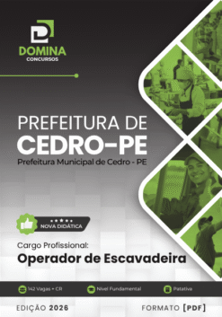 Operador de Escavadeira Cedro PE | Apostila 2026