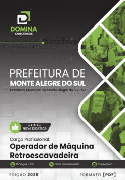 Operador de Máquina Retroescavadeira Monte Alegre do Sul SP | Apostila 2026