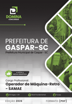 Operador de Máquinas Gaspar SC | Apostila 2026