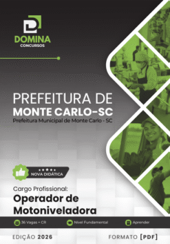 Operador de Motoniveladora Monte Carlo SC | Apostila 2026