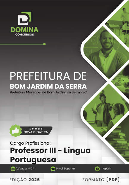 Professor de Português Bom Jardim da Serra SC | Apostila 2026 1 Professor de Português Bom Jardim da Serra SC | Apostila 2026