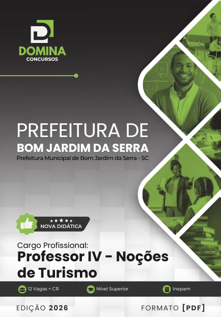 Professor Noções de Turismo Bom Jardim da Serra SC | Apostila 2026 1 Professor Noções de Turismo Bom Jardim da Serra SC | Apostila 2026