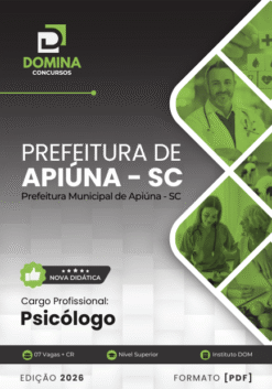 Psicólogo Apiúna SC | Apostila 2026