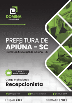 Recepcionista Apiúna SC | Apostila 2026