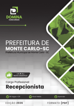 Recepcionista Monte Carlo SC | Apostila 2026