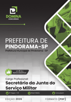 Secretário da Junta Militar Pindorama SP | Apostila 2026