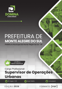 Supervisor de Operações Urbanas Monte Alegre do Sul SP | Apostila 2026