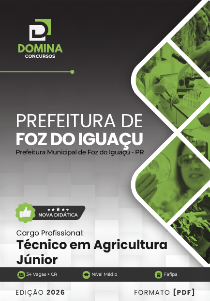 Técnico em Agricultura Foz do Iguaçu PR | Apostila 2026 1 Técnico em Agricultura Foz do Iguaçu PR | Apostila 2026