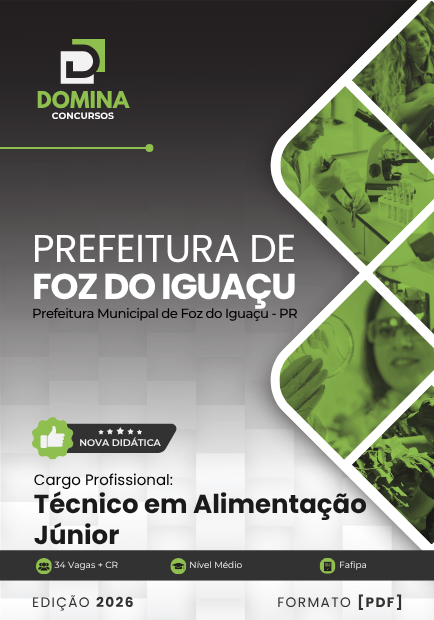 Técnico em Alimentação Foz do Iguaçu PR | Apostila 2026 1 Técnico em Alimentação Foz do Iguaçu PR | Apostila 2026