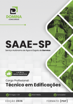 Técnico em Edificações SAAE Barretos SP | Apostila 2026