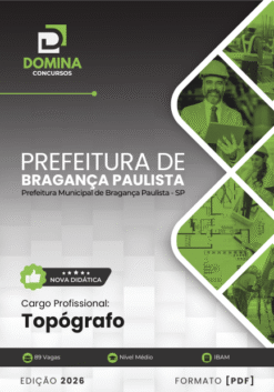 Topógrafo Bragança Paulista SP | Apostila 2026