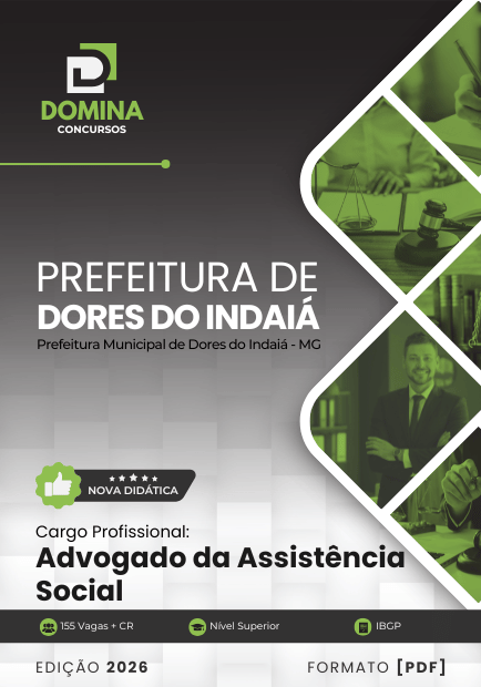 Advogado Prefeitura Dores do Indaiá MG | Apostila 2026